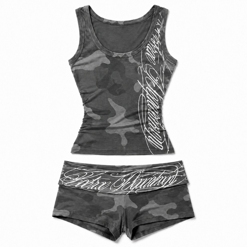 Urban Camo Script Tank Top