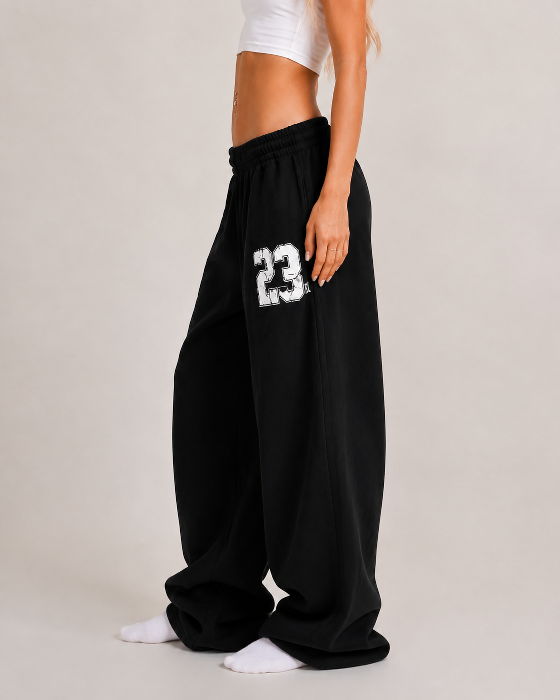 Washed Sweatpants – Blue Trousers & Joggers - Planet Missy