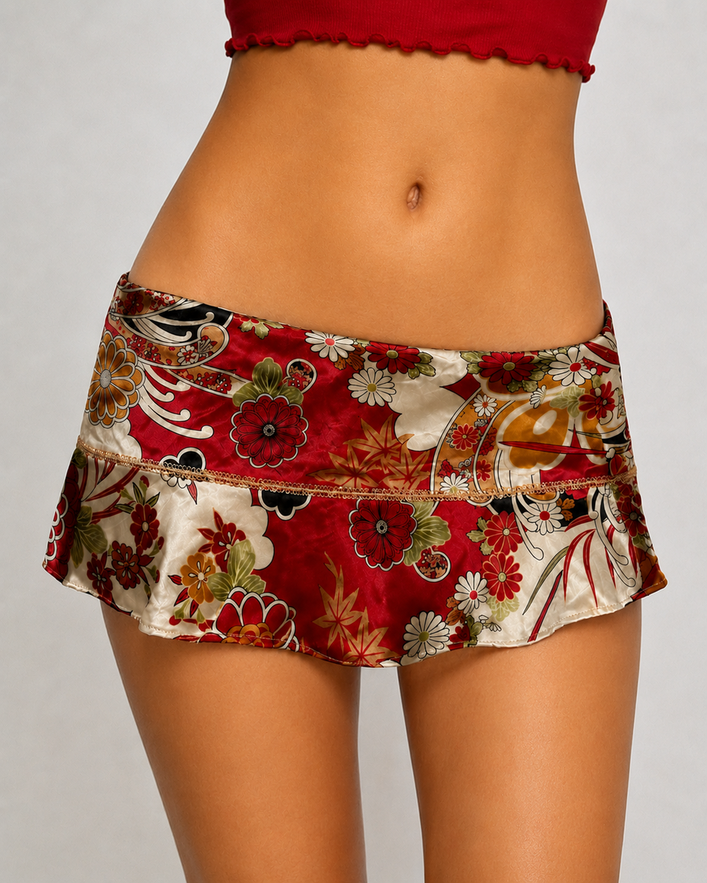 Floral Y2K Mini Skirt