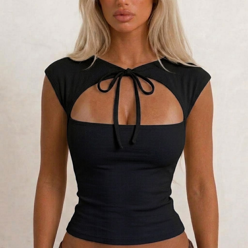 Front Cutout Top – Multi Coloured