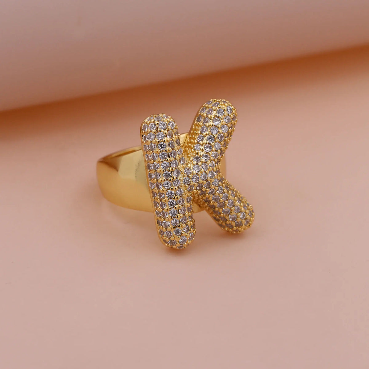 Chunky Letter Rings – Gold