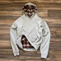 Plaid Print Loose Hoodie - Planet Missy