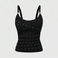 Lace Trim Cami Top – Black