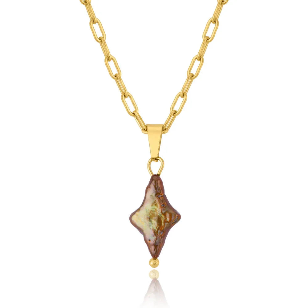 Pearl Cross Necklace