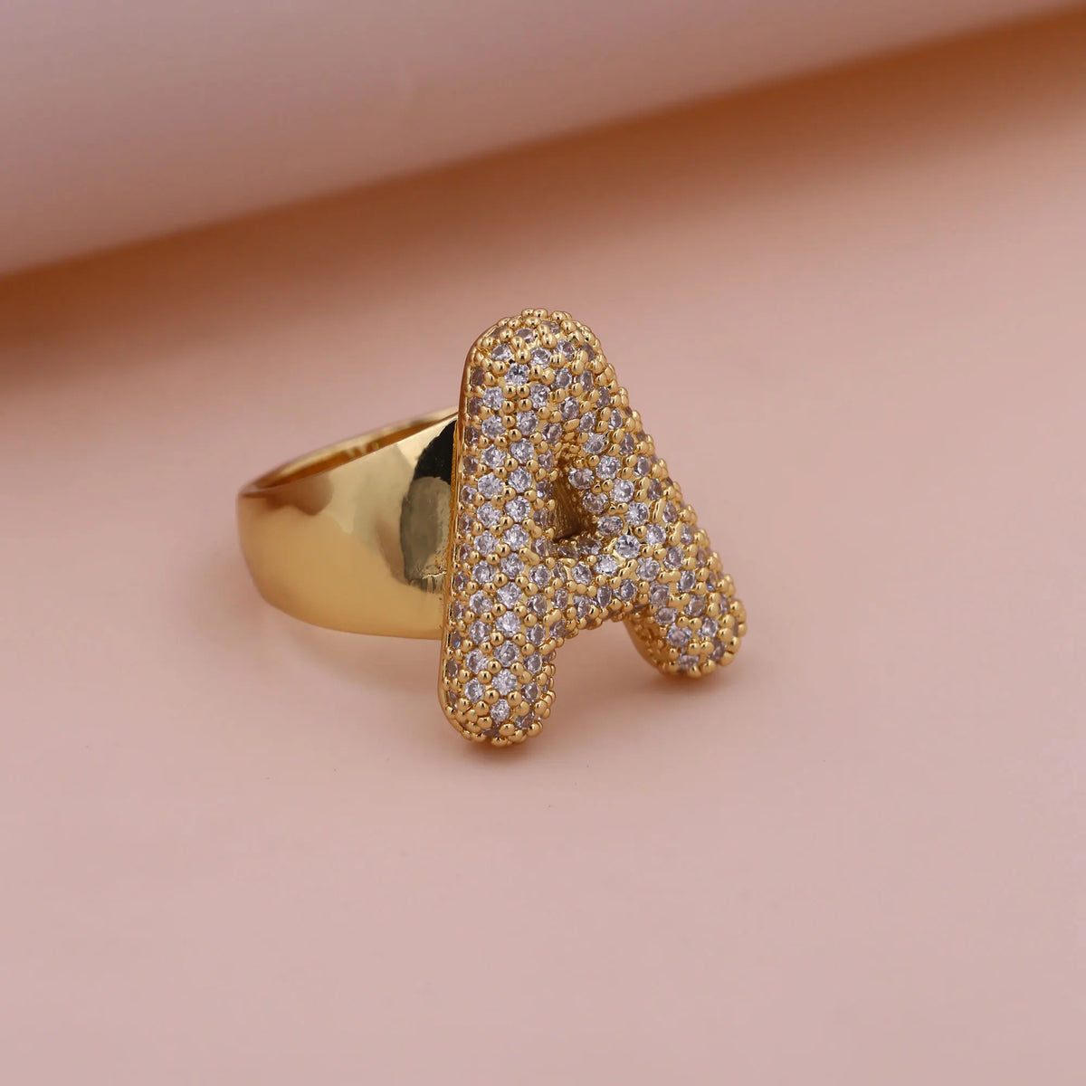 Chunky Letter Rings – Gold