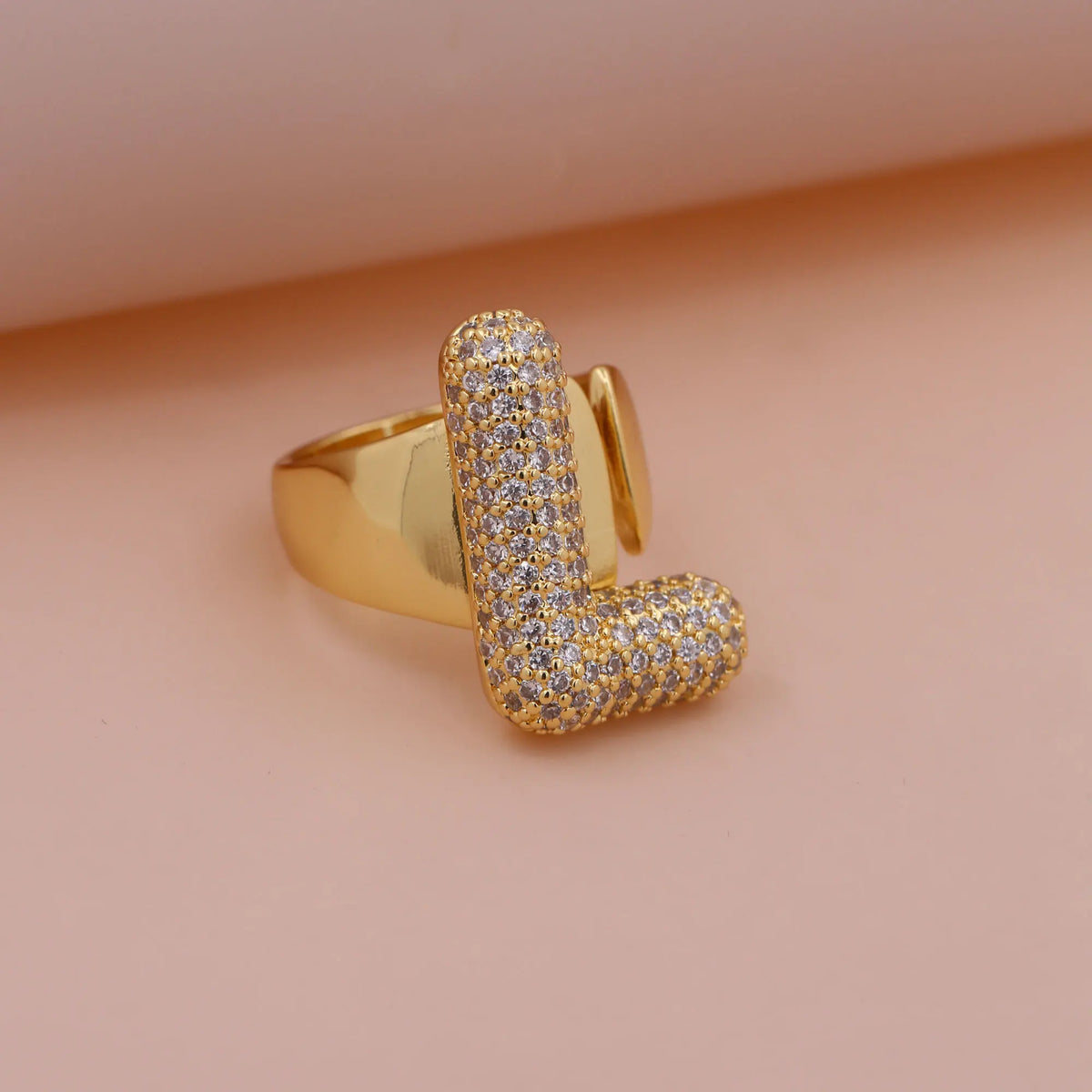 Chunky Letter Rings – Gold