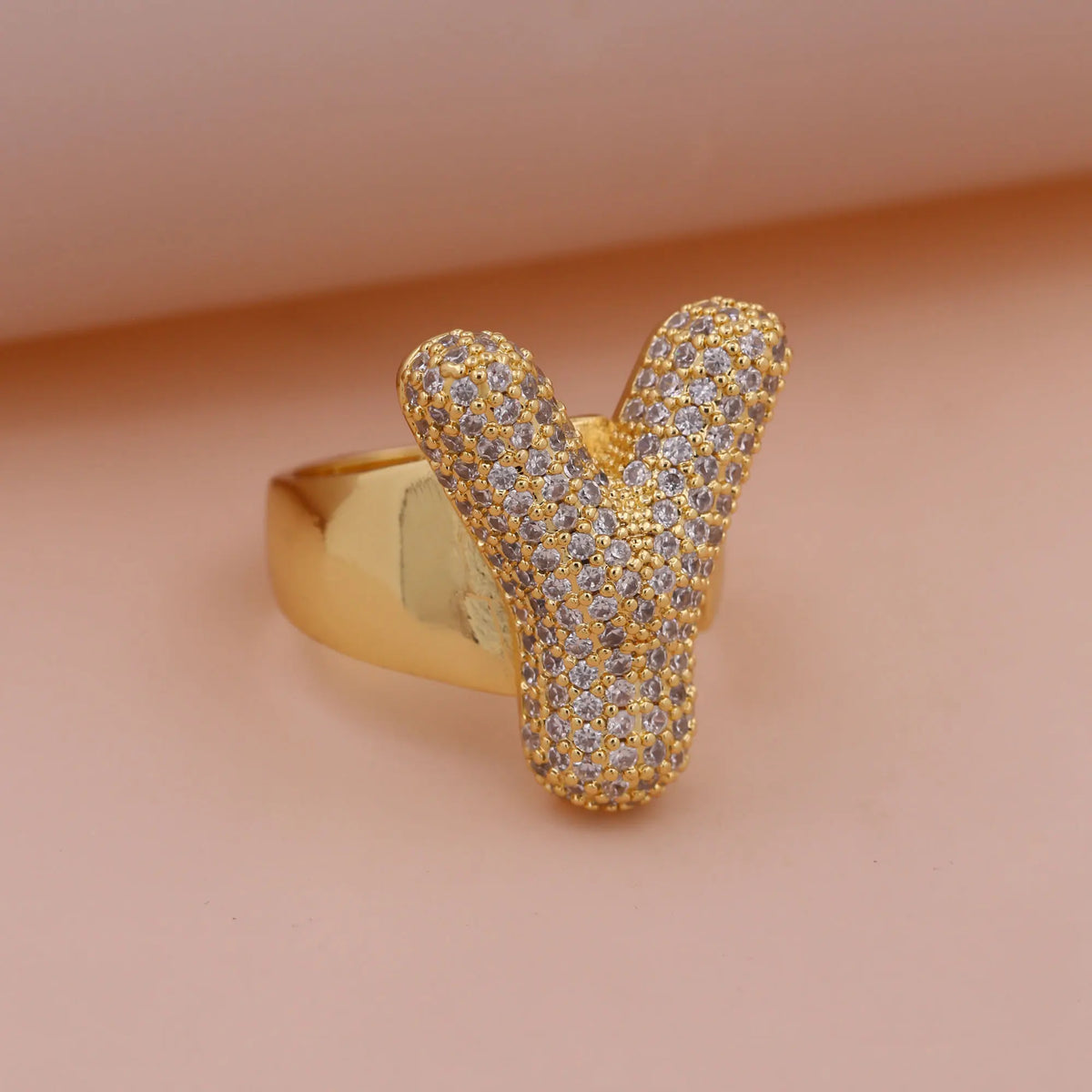 Chunky Letter Rings – Gold