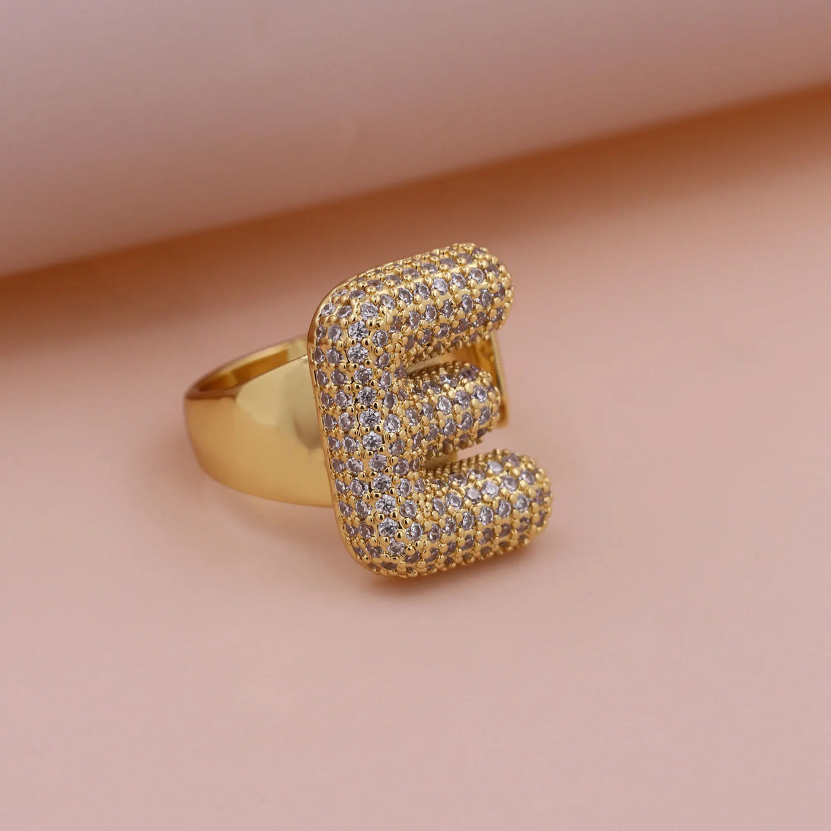 Chunky Letter Rings – Gold