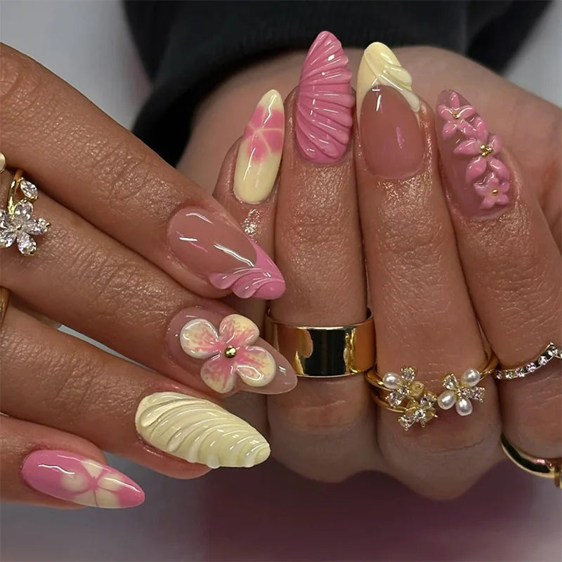 24PCS Maria Almond False Nail – Nail Care