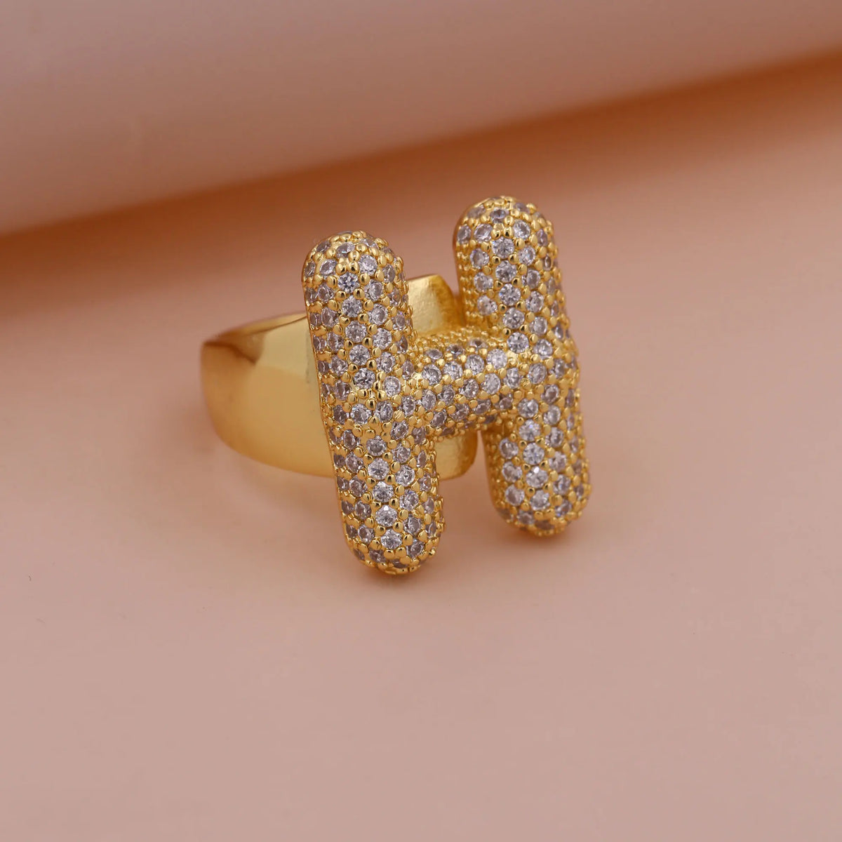 Chunky Letter Rings – Gold
