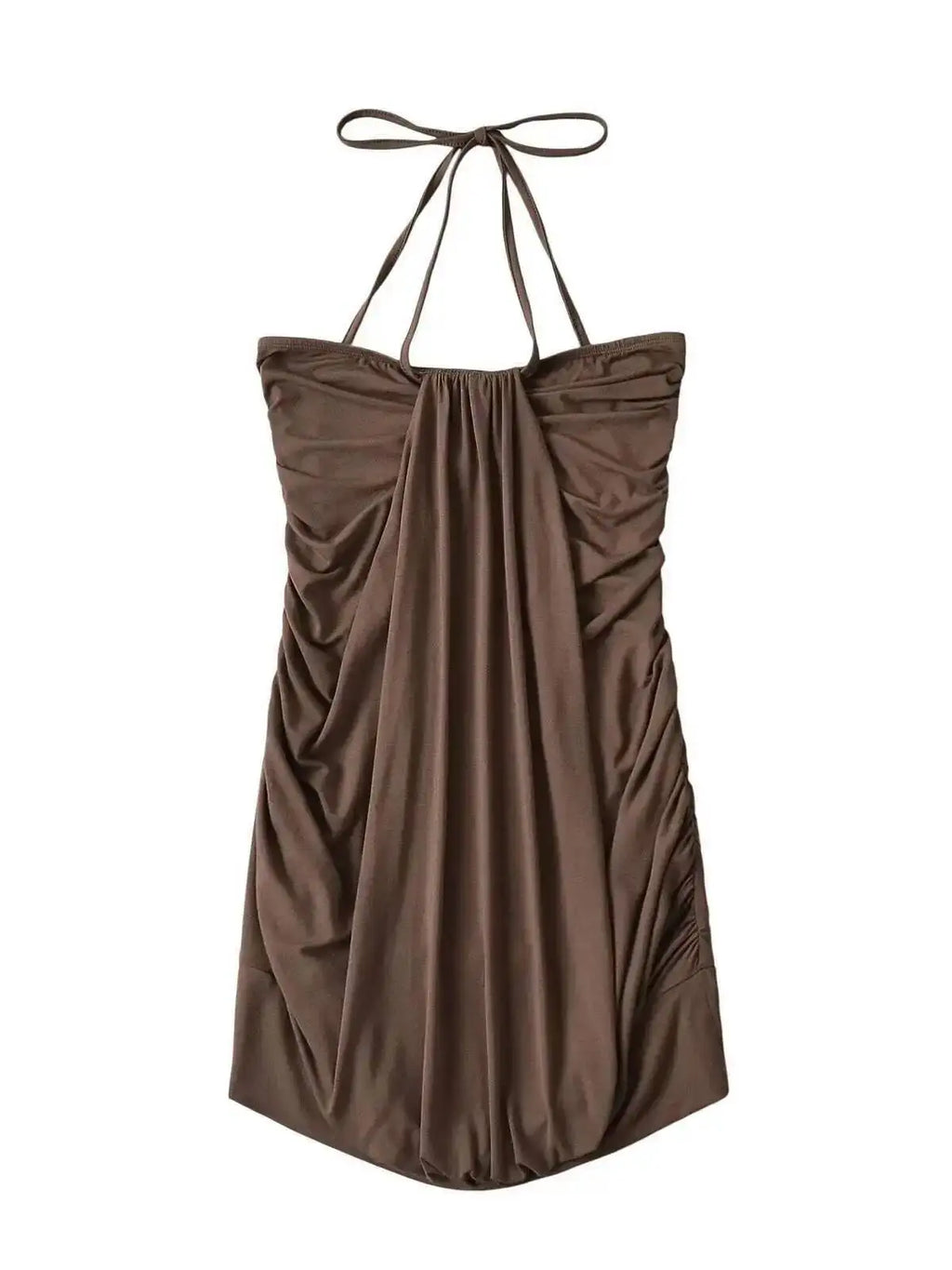 Lace Up Neck Wrap Top/Dress – Gray Dresses