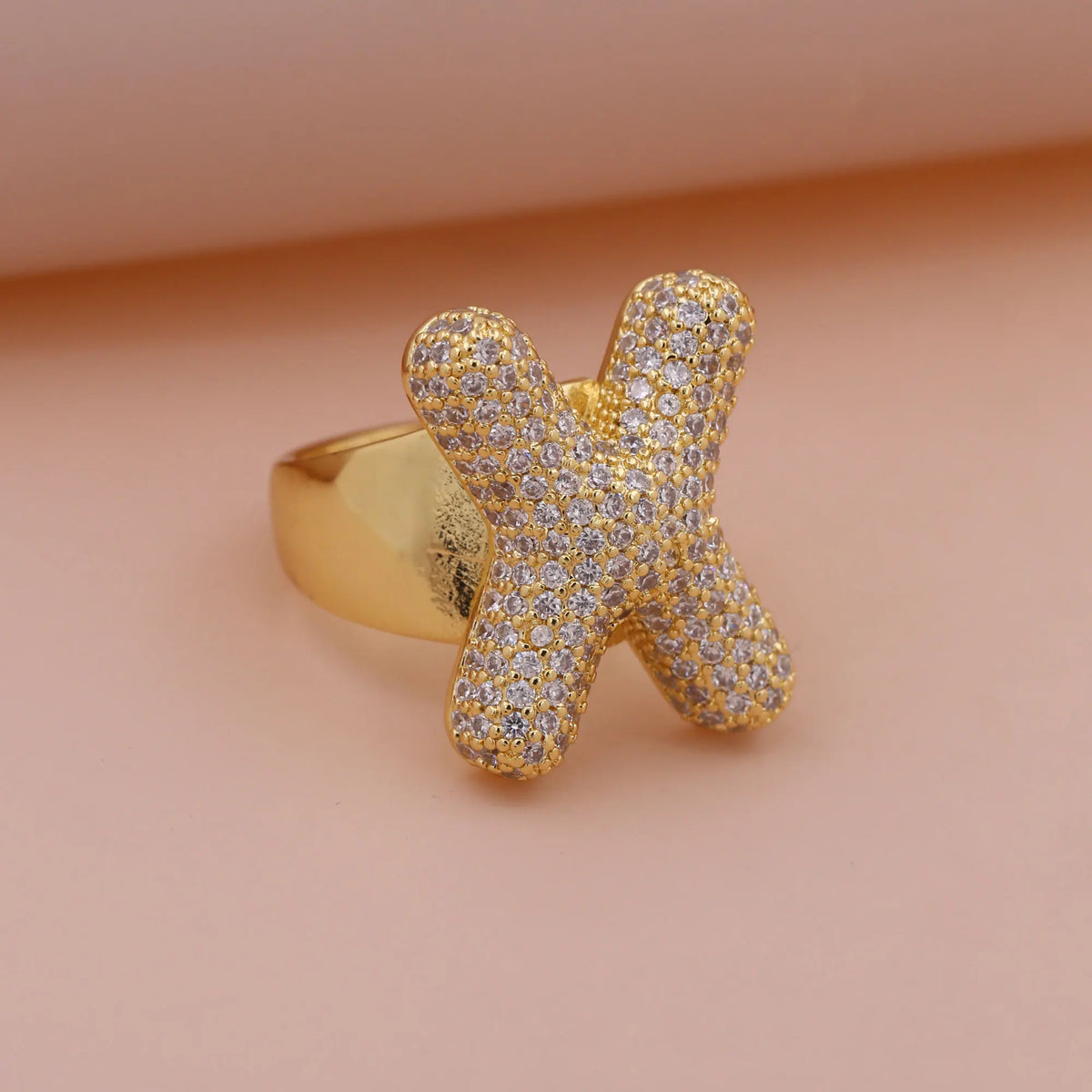 Chunky Letter Rings – Gold