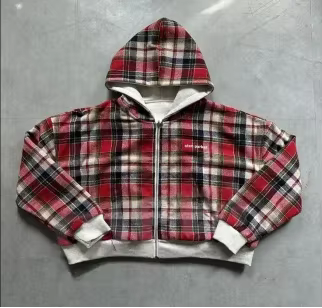 Double-Sided Plaid Hoodie – Hoodies & Sweatshirts