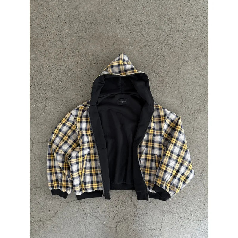 Double-Sided Plaid Hoodie – Hoodies & Sweatshirts