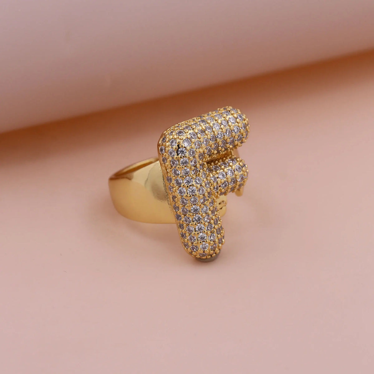 Chunky Letter Rings – Gold