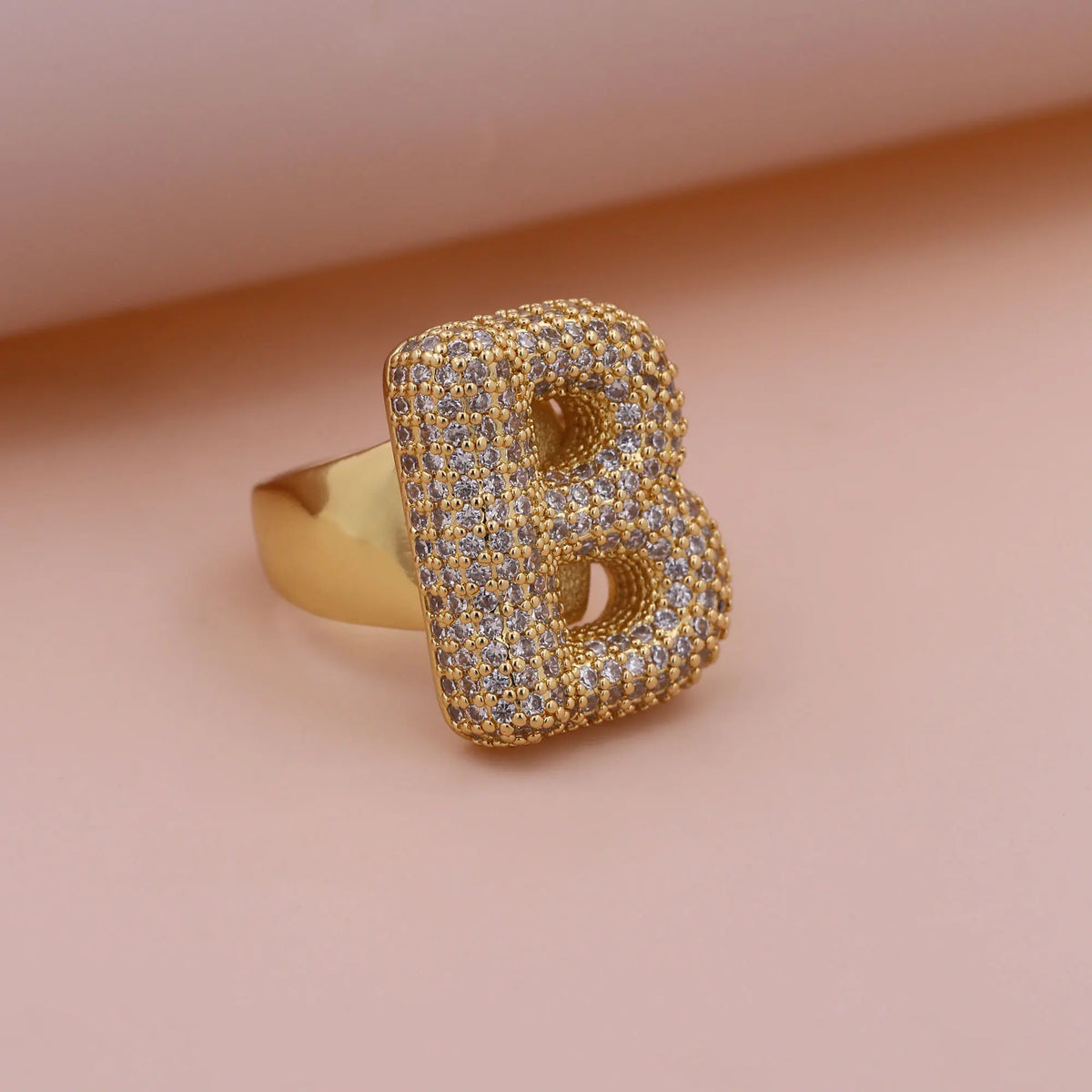 Chunky Letter Rings – Gold