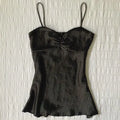 Polka Dot Camisole Vest – Black Tops