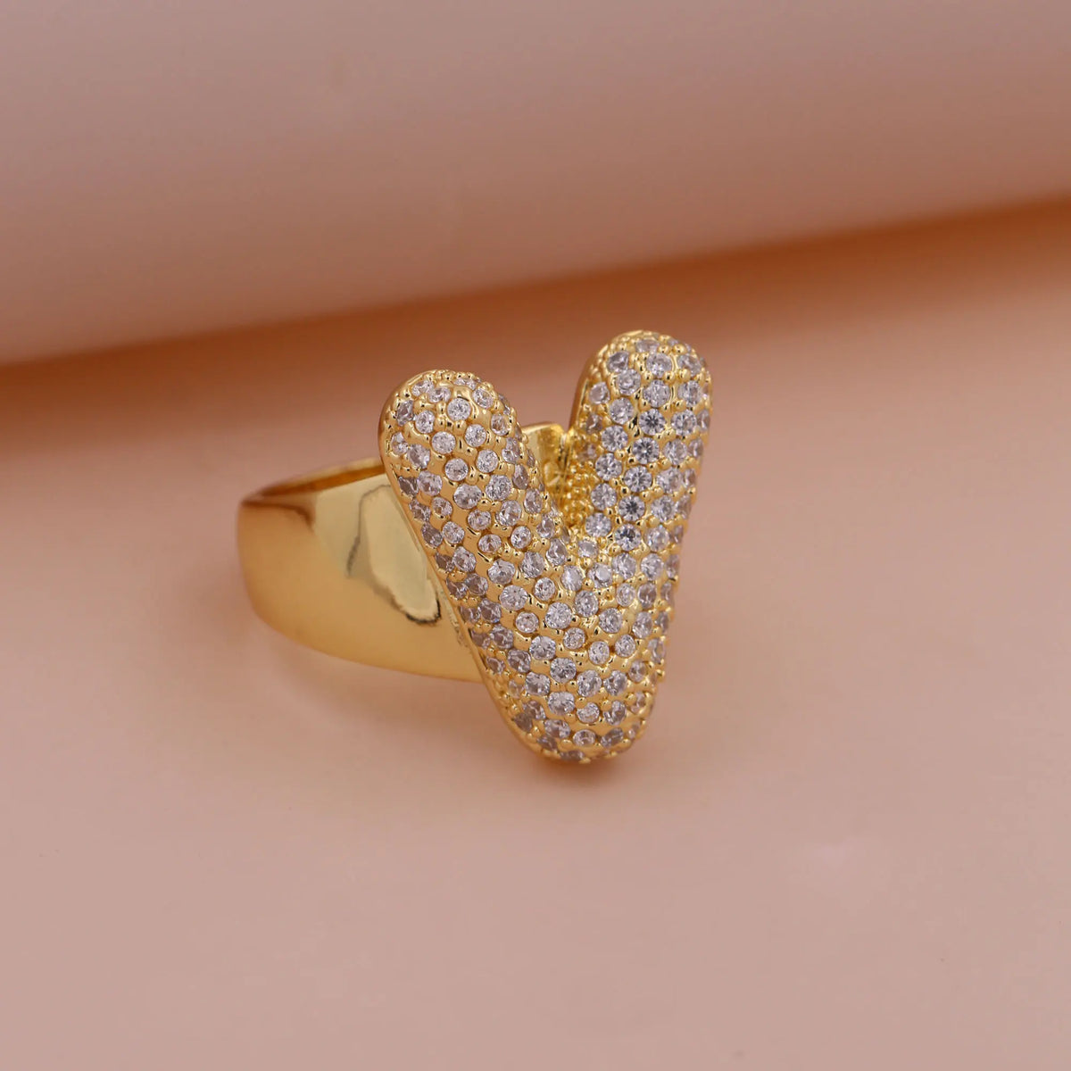 Chunky Letter Rings – Gold