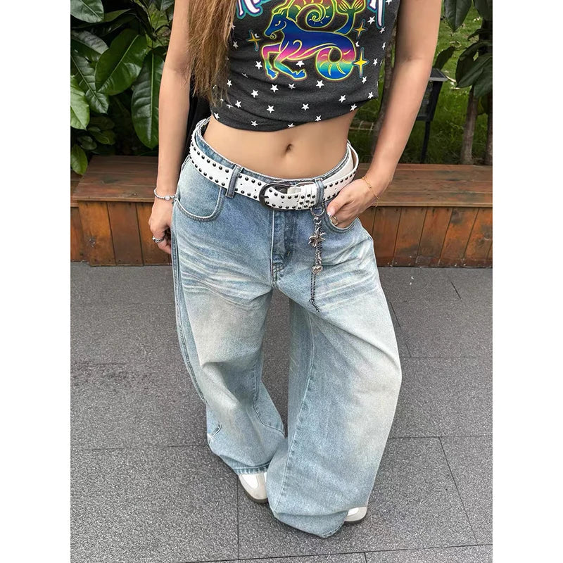 Straight Baggy Denim Trousers – Blue Jeans