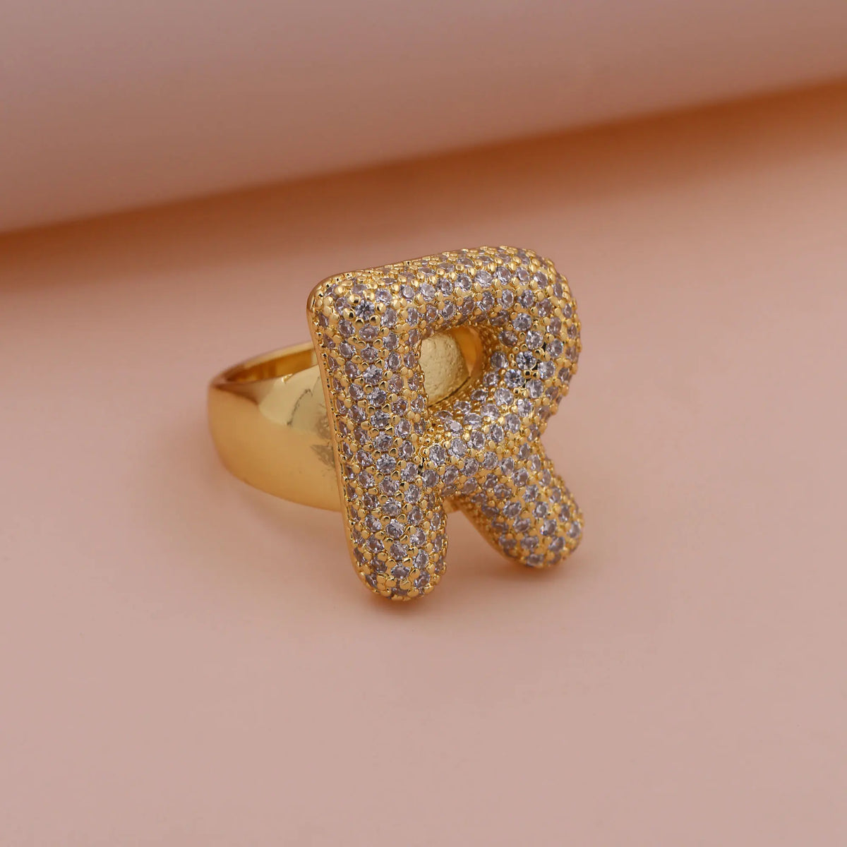 Chunky Letter Rings – Gold