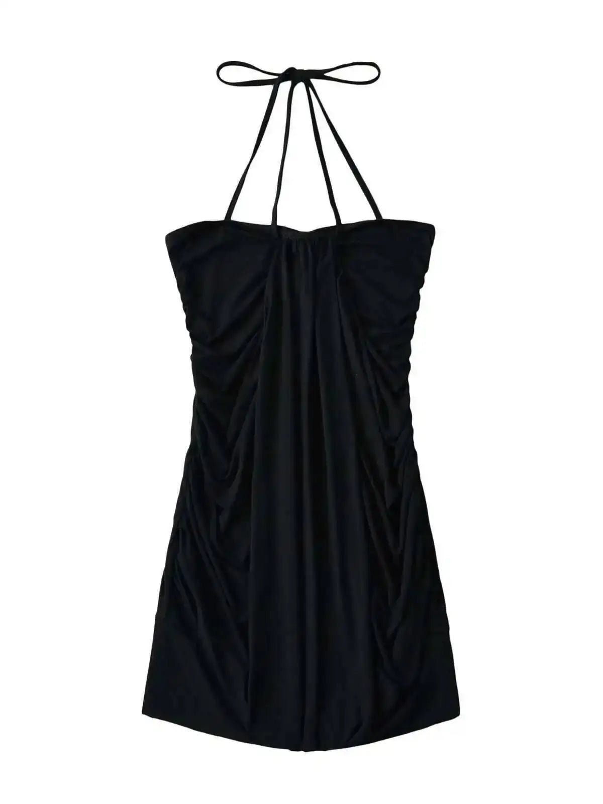 Lace Up Neck Wrap Top/Dress – Gray Dresses