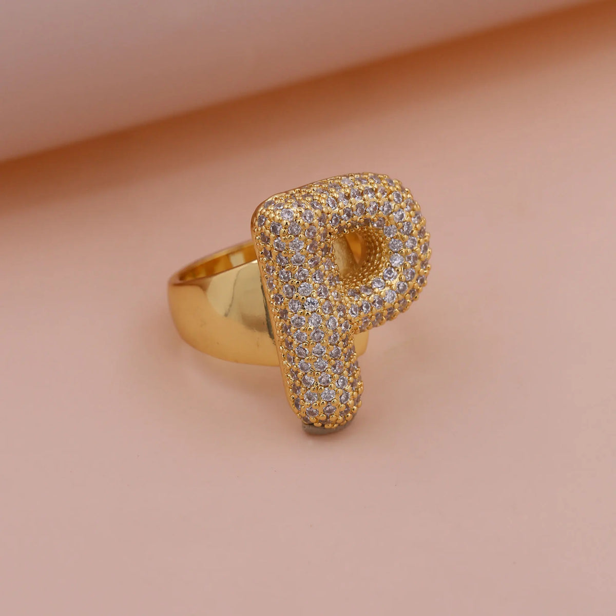 Chunky Letter Rings – Gold