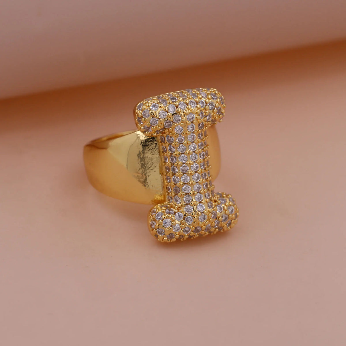 Chunky Letter Rings – Gold