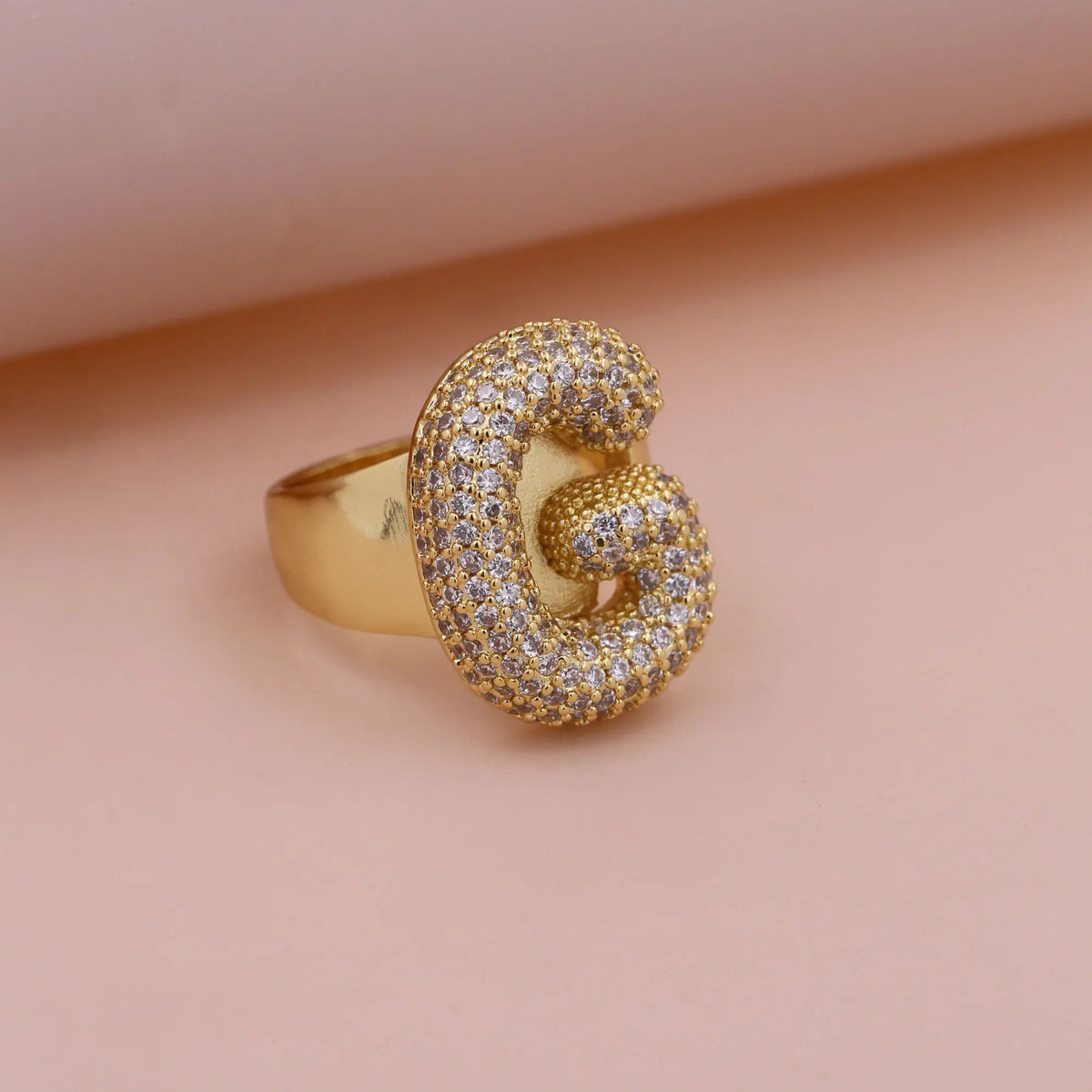 Chunky Letter Rings – Gold