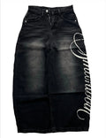 Graphic Baggy Jeans - Planet Missy