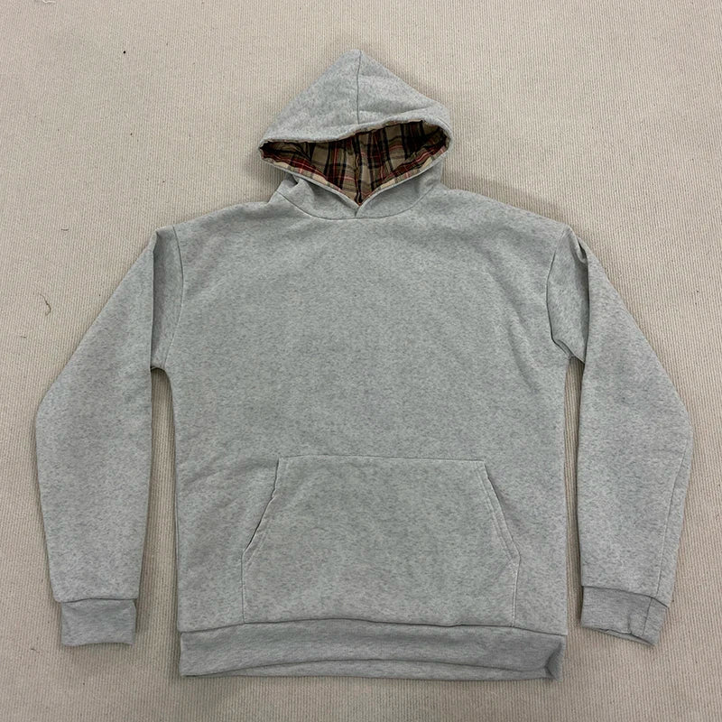 Plaid Print Loose Hoodie – Hoodies & Sweatshirts