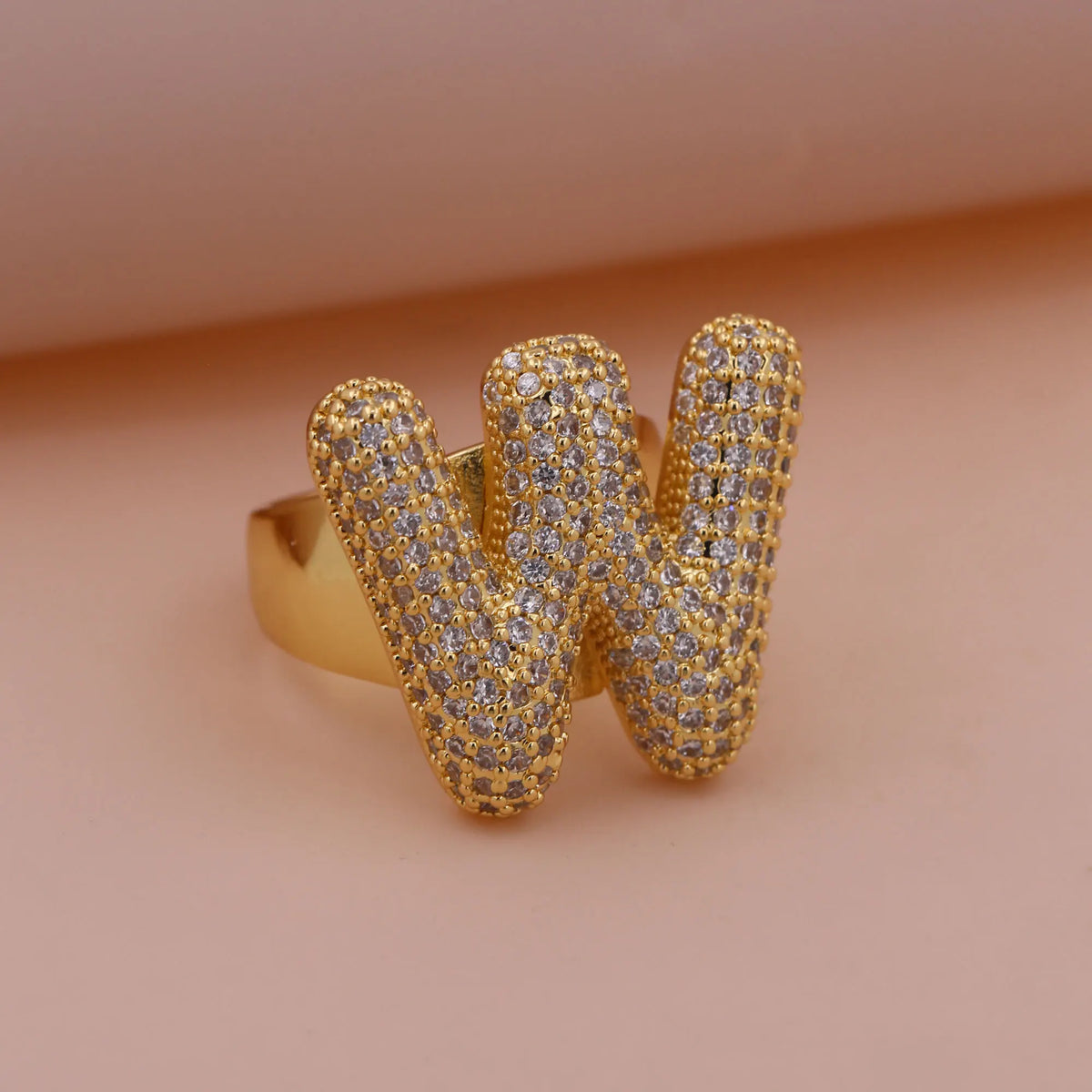 Chunky Letter Rings – Gold