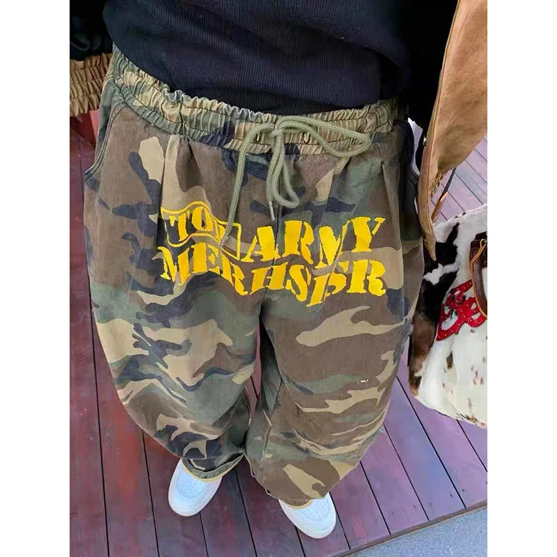 Army Green Baggy Camouflage Pants – Trousers & Joggers