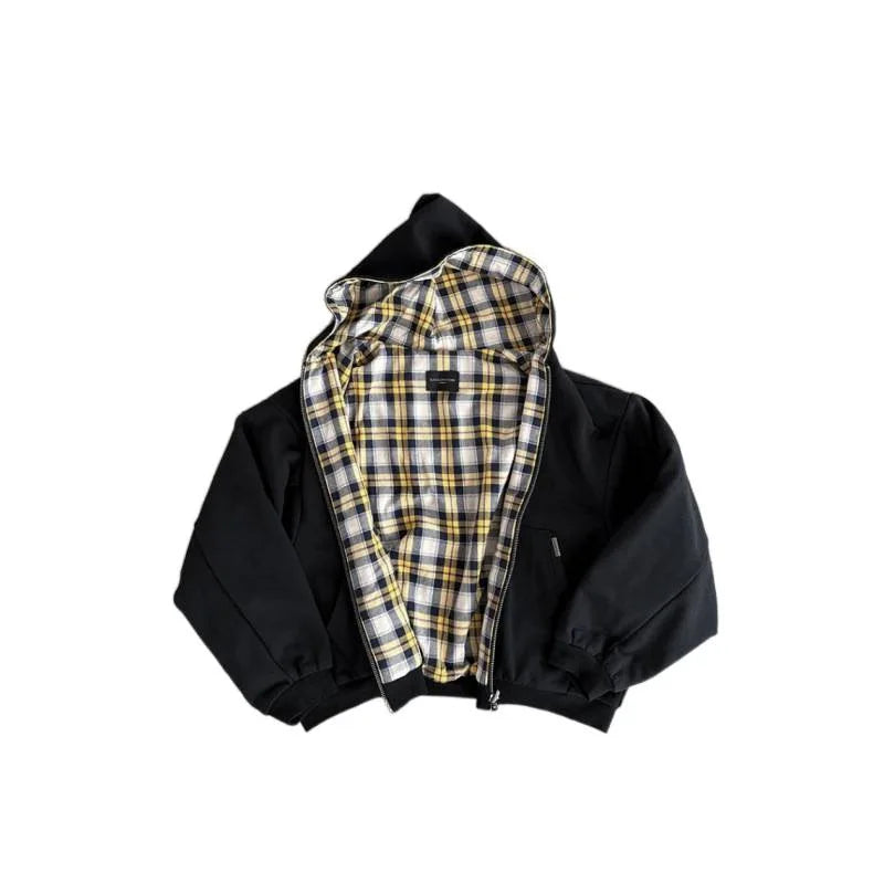 Double-Sided Plaid Hoodie – Hoodies & Sweatshirts