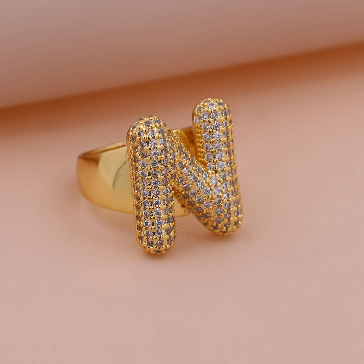 Chunky Letter Rings – Gold