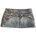 Blue Dark Wash Y2K Micro Skirt