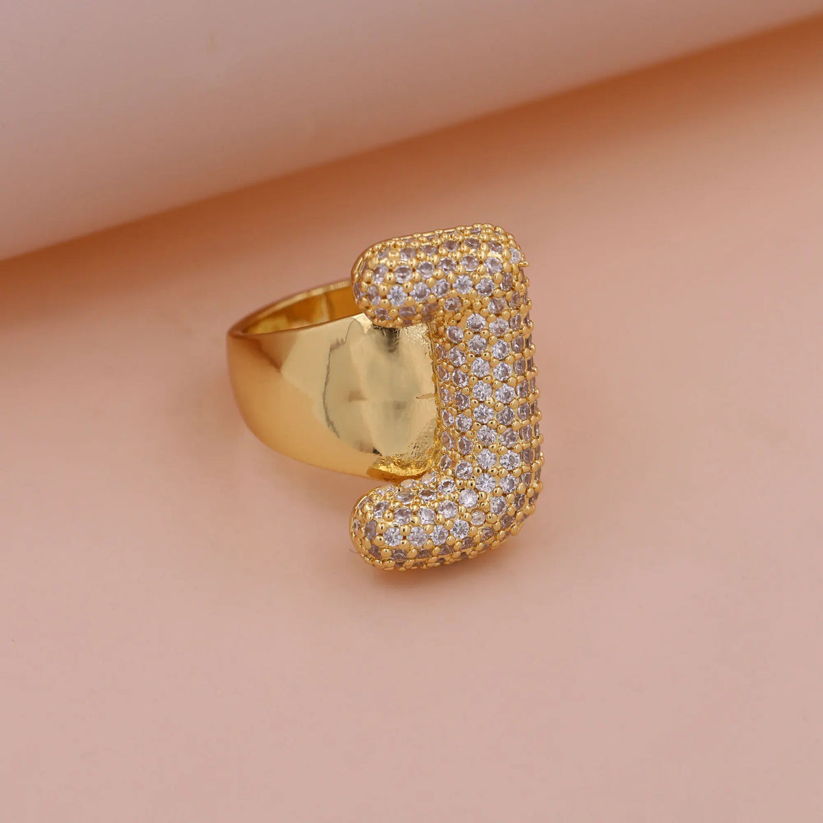 Chunky Letter Rings – Gold