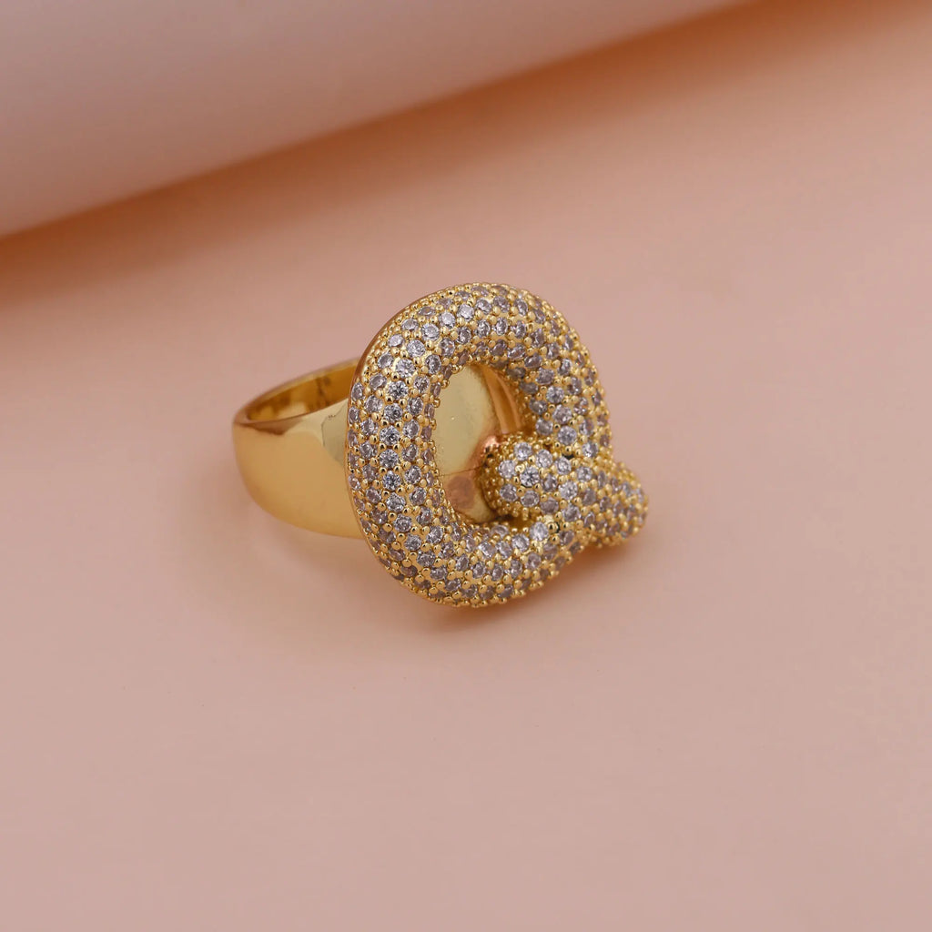 Chunky Letter Rings – Gold