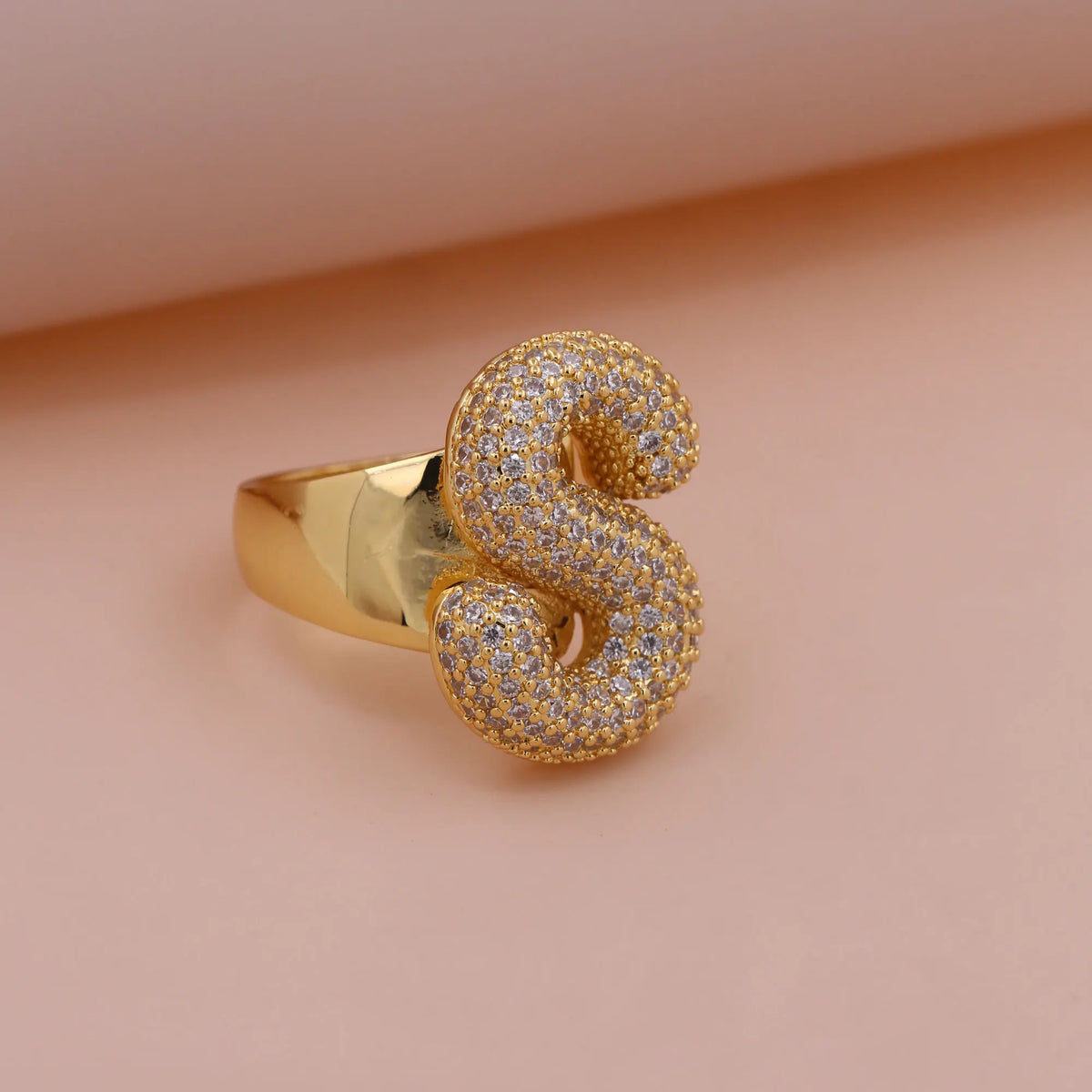 Chunky Letter Rings – Gold