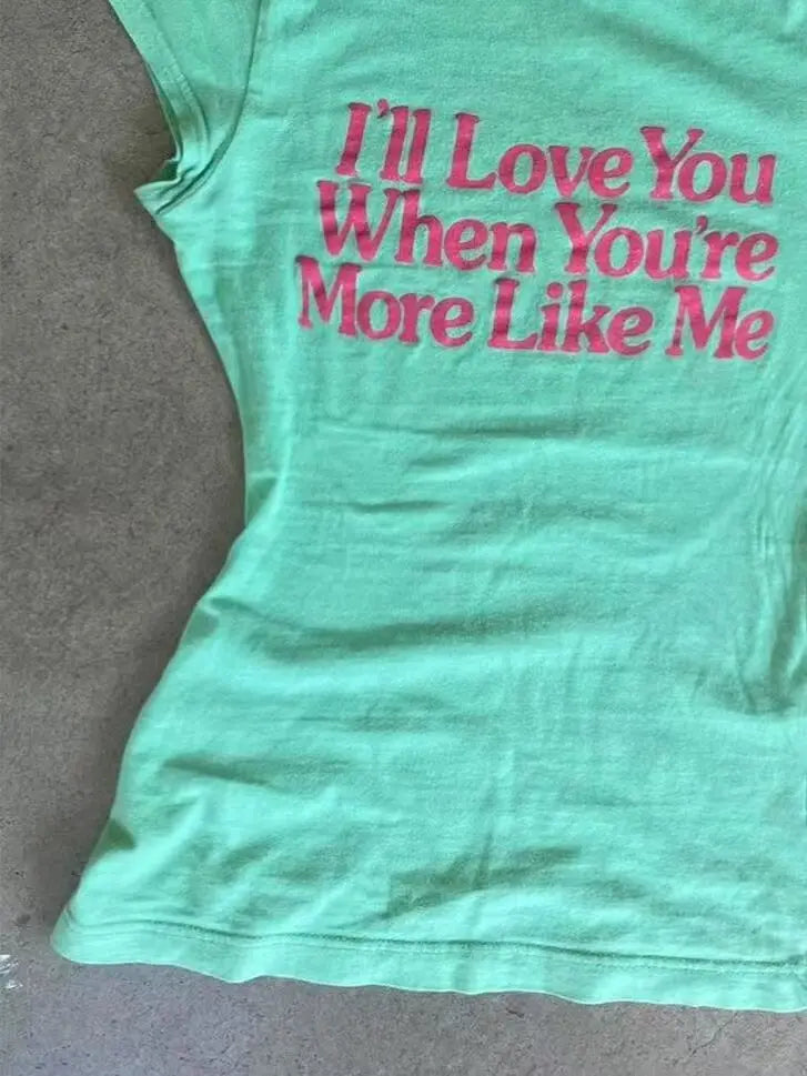 Mint Slogan Baby Tee – T-Shirt