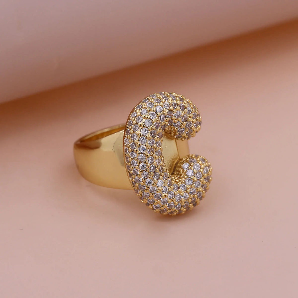 Chunky Letter Rings – Gold