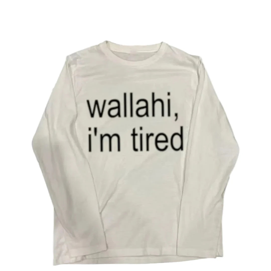 Wallahi, i'm tired slogan tee - Planet Missy
