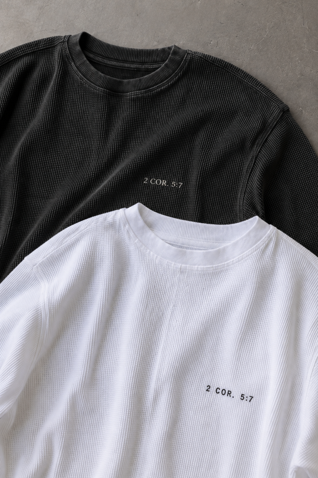 Walk by Faith Lettered Script Long-Sleeve Top - Black and White